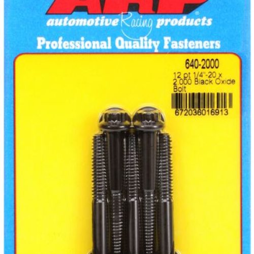 AR640-2000 Arp 12 Pt Bolts 1/4″ Unc X 2.00″ 5/16″ Wrench (5 Pack) 1/4 20