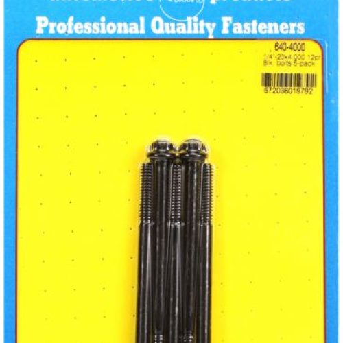 AR640-4000 Arp 12 Pt Bolts 1/4″ Unc X 4.00″ 5/16″ Wrench (5 Pack) 1/4 20