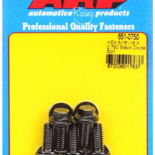 AR651-0750 Arp Hex Bolts 5/16″ Unc X .750″ 3/8″ Wrench (5 Pack) 5/16 18