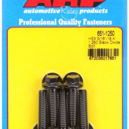 AR651-1250 Arp Hex Bolts 5/16″ Unc X 1.25″ 3/8″ Wrench (5 Pack) 5/16 18