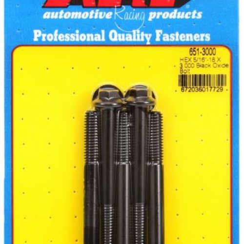AR651-3000 Arp Hex Bolts 5/16″ Unc X 3.00″ 3/8″ Wrench (5 Pack) 5/16 18