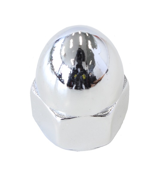 1/4-28 ACORN NUT CHROME CHROME PLATED AMER FINE EA