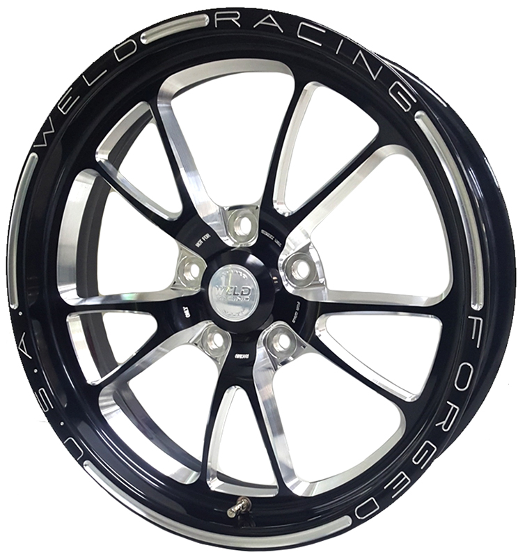 WE782B-1704274 Weld Racing 17x4.5" Full Throttle 2.25"B/Sblack 1 Piece 5x4.75"