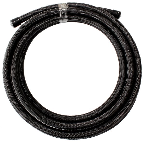 AF100-04-15MBLK Aeroflow Ss Braided Hose 4 An 15 Metre Black S/S 5.4mm Id 11.2mm Od