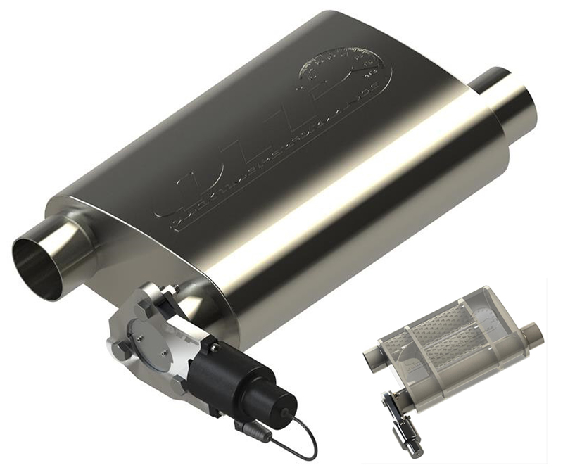 QTP13250C Qtp 2.50" Screamer Muffler Kit S/Less Off/ In & Dual Off/ Out