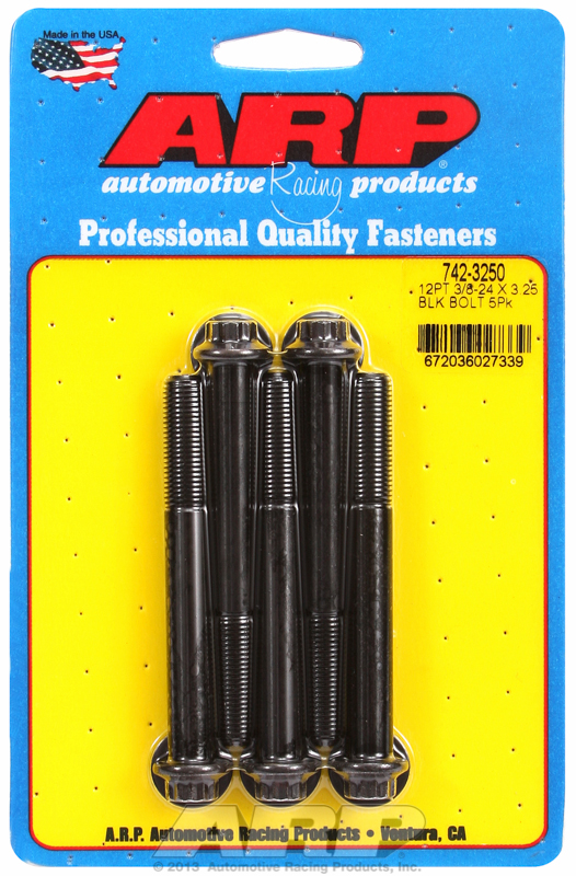 AR742-3250 Arp 12 Pt Bolts 3/8" Unf X 3.25" 3/8" Wrench (5 Pack) 3/8 24
