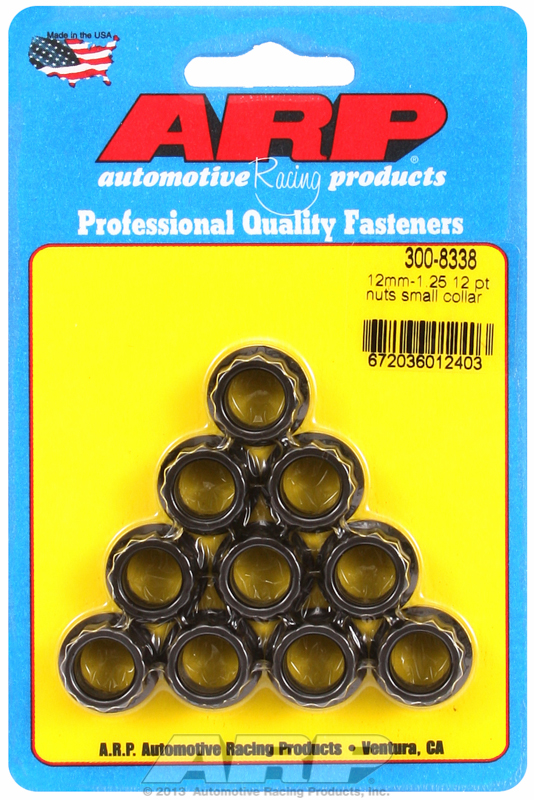 AR300-8338 Arp 12 Point Nuts M12x1.25 (10) 14mm Wrench, .750" Collar