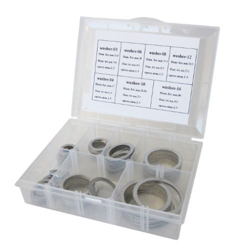 BSPP ALLOY CRUSH WASHER KIT   10 PIECES EACH SIZE 1/8″-3/4″