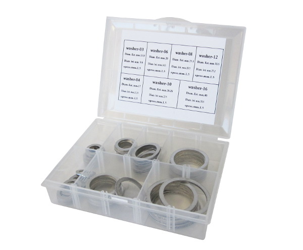 ALLOY CRUSH WASHER METRIC KIT SIZES INCLUDE M6 TO M24 - Image 2
