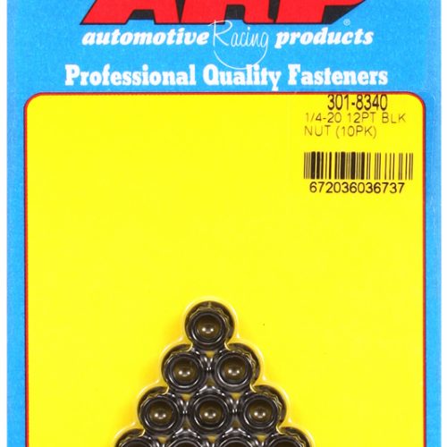 12-POINT NUTS 1/4-20 UNC (10) 5/16 WRENCH, .433″ COLLAR