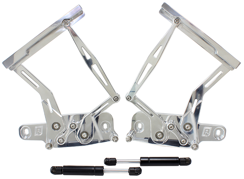 BILLET BONNET HINGE KIT POLISHLC - LJ - HOLDEN TORANA