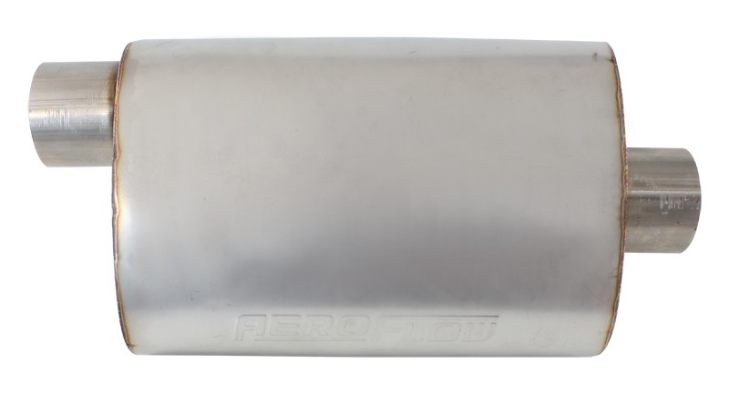 3" OFFSET / CENTER MUFFLER 13.75" LENGTH, 9.45" W, 5.3" H