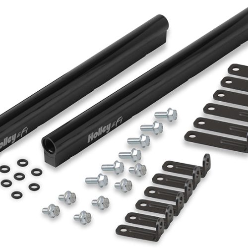 HO534-218 Holley Fuel Rail Kit For Ho300 136  8 An Orb, Black,