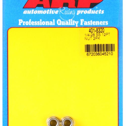 SS 12PT NUTS 1/4-20 UNC (2) 5/16″ WRENCH, .433″ COLLAR