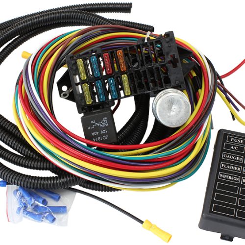 8 CIRCUIT UNIVERSAL WIRING    HARNESS 8 FUSE 12V