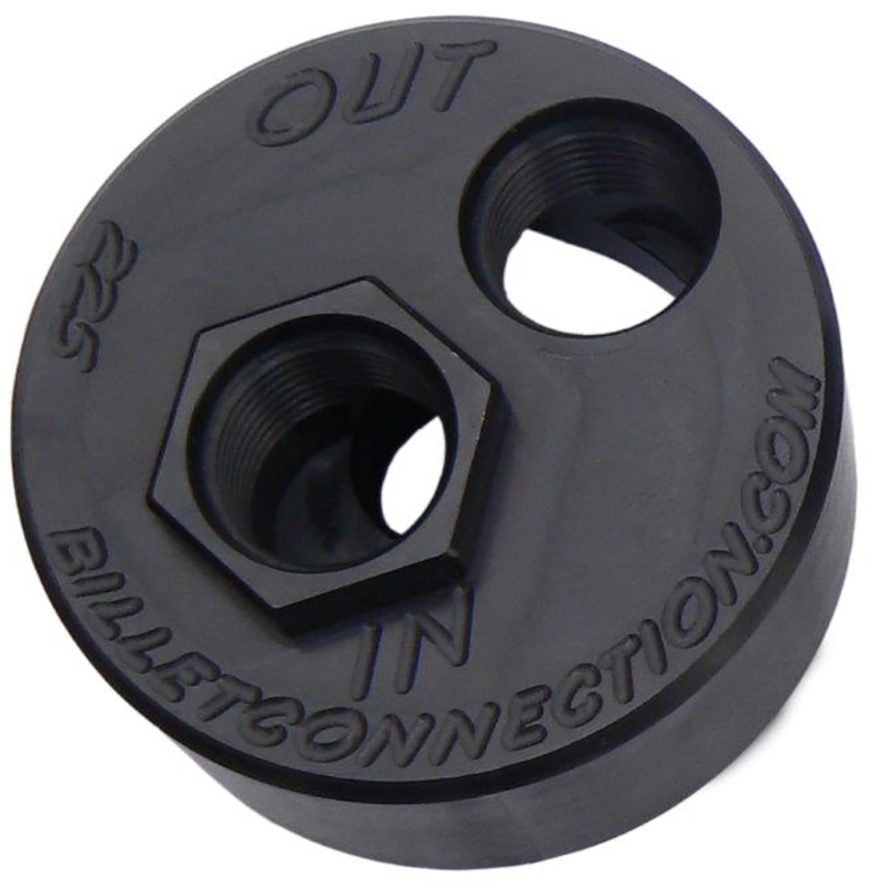 LS LATE OIL FILTER ADAPTER BLACK -10 ORB IN/ OUT 22 x 1.5