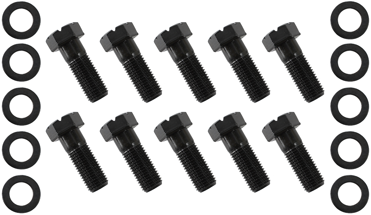 AF5075-1010 Aeroflow Ford 9" Ring Gear Bolt Set 1.2" Uhl 1.49" Oal 10 Pack