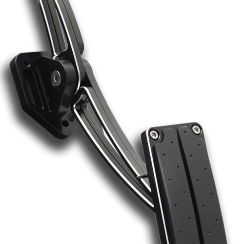 BILLET THROTTLE PEDAL BLACK ANODIZED UNIV FIREWALL MOUNT