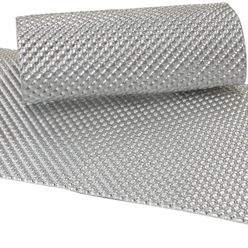 12″ X 12″ ALUMINIUM EMBOSSED HEAT SHIELD CUT OR FOLD SILVER