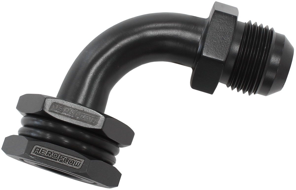BULKHEAD 90 TURBO DRAIN -10AN MALE OIL PAN SUMP ADAPTER