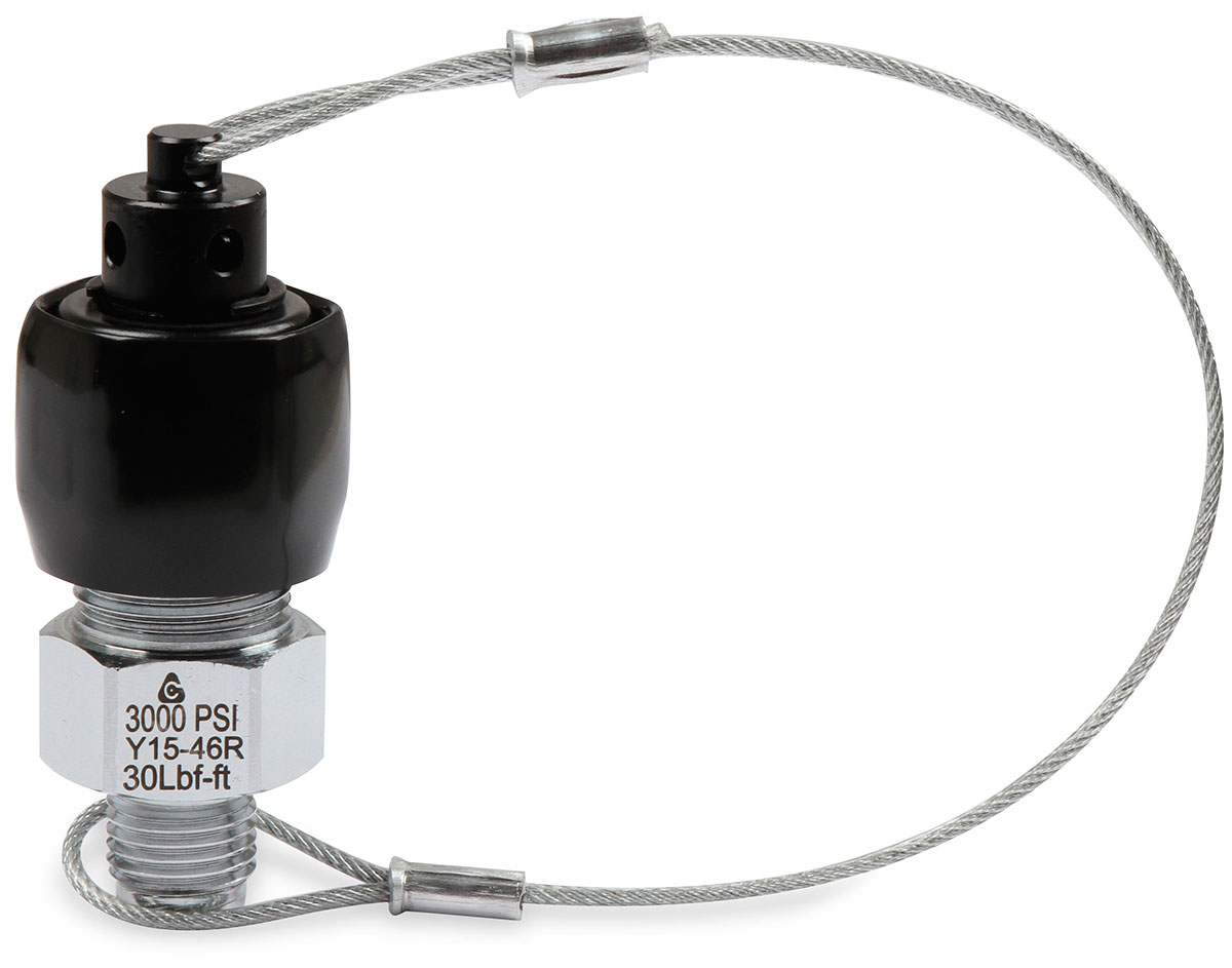 BLK NOS RACER SAFETY BLOW OFF VALVE ADAPTER -8AN 2NG GEN HI