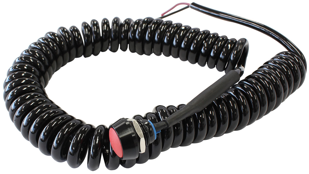 BANG SHIFT MOMENTARY BUTTON SPIRAL CORD SWITCH RED