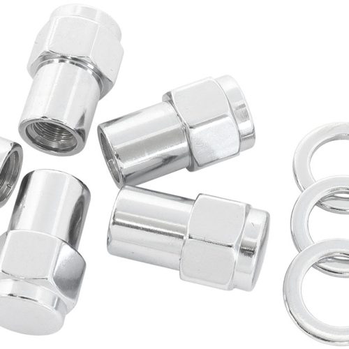 0.550 SHANK CLOSED NUTS 1/2   CHROME 1/2-20″ WHEEL (5)