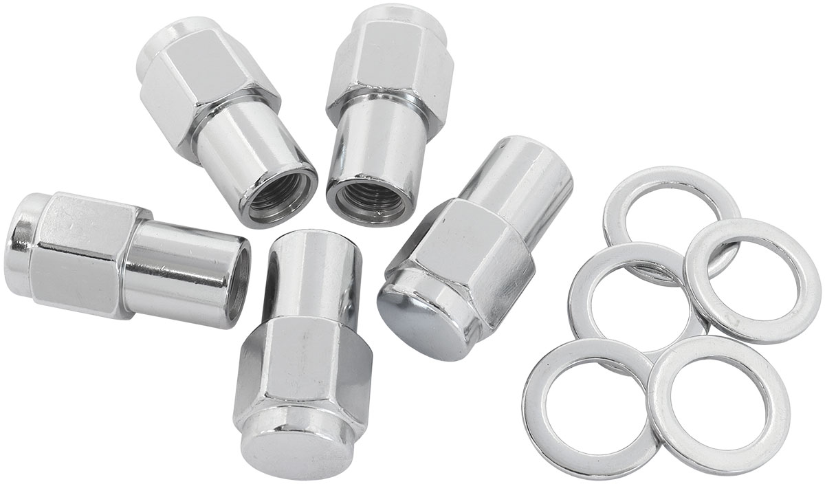 0.750 SHANK CLOSED NUTS M12 x 1.50mm CHROME WHEEL (5)