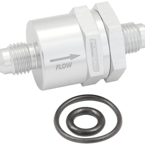 CHECK VALVE INLINE -4AN SILVER / ONE WAY VALVE