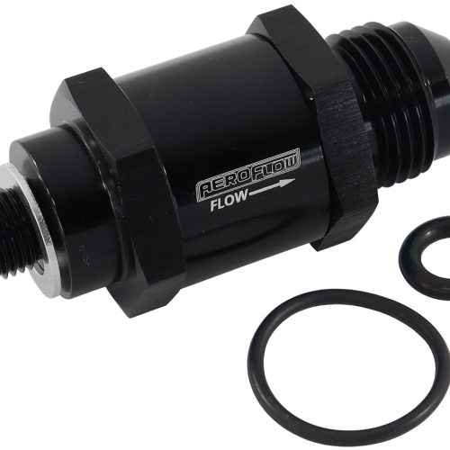 M10 X 1.0MM X -6AN CHECK VALVEBLACK MALE TO MALE BOSCH PUMP