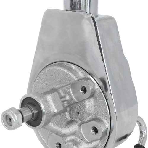 POWER STEERING SAGINAW PUMP CHROME KEYWAY SHAFT NO PULLEY