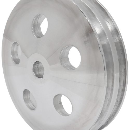 POWER STEERING PULLEY DOUBLE  POLISHED 5/8 SHAFT GM SAGINAW