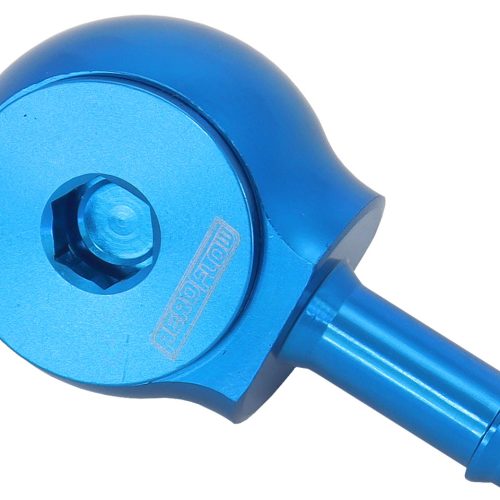 SLIMLINE -6ORB TO 5/16″ BARB  90 DEG TIGHT RADIUS BLUE