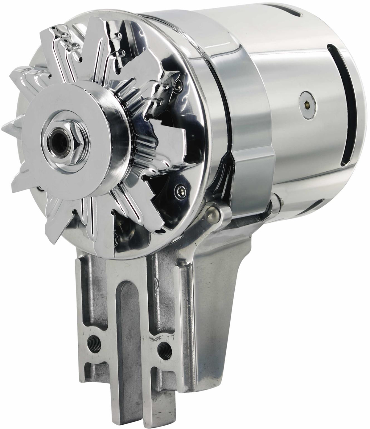 POWERMASTER GENERATOR 90 AMPS SHORTY FLATHEAD 49-53 CHROME