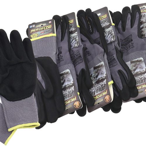 MECHANIC GLOVES LARGE NITRILE FOAM 12 PAIRS BLACK WORK SHOP