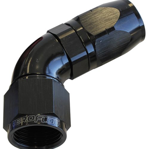 ALLOY 60 DEG HOSE END -20AN BLACK CUTTER STYLE FULL FLOW