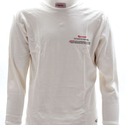 UNDERWEAR, TOP, X-SMALL       SFI RATED, WHITE