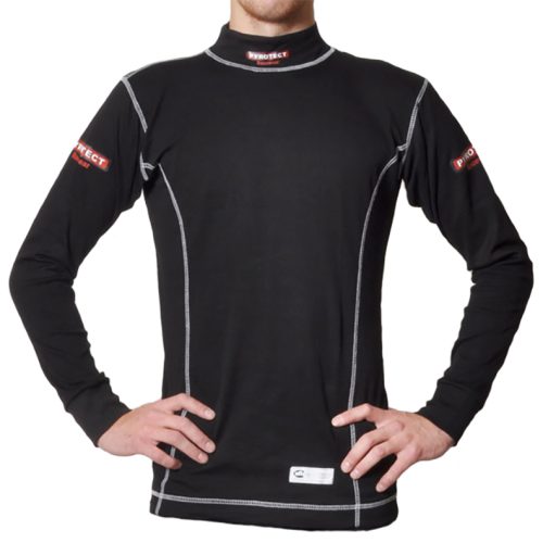 UNDERWEAR, TOP, X-SMALL       SFI RATED, BLACK