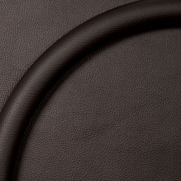 BILLET 14" BLACK D SHAPE WRAP BLACK LEATHER