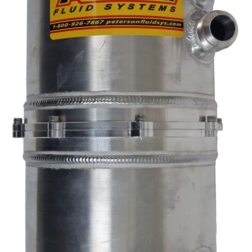 DRAG TANK 7″OD x 16″HIGH      DUAL RETURN,-12AN MALE BREATHR