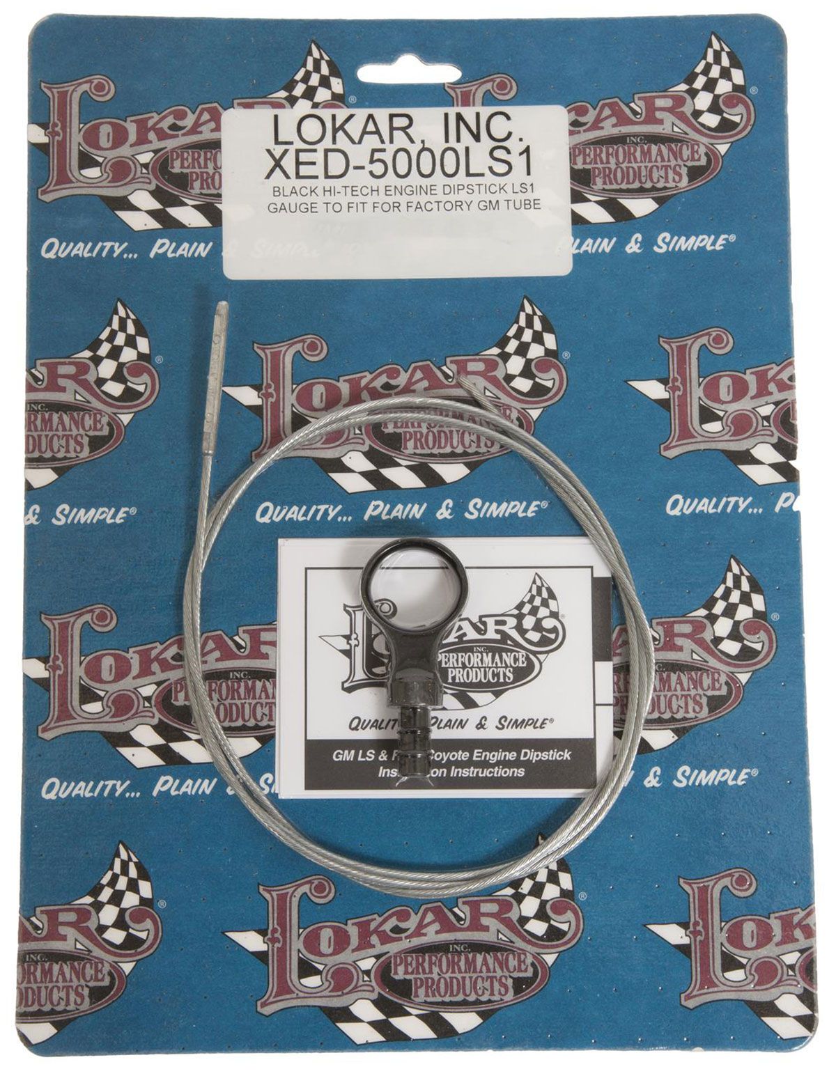 * BLACK *ENGINE DIPSTICK GM LSDIRECT MOUNT BILLET ALUM
