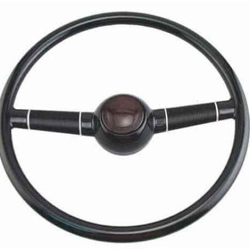 15″ 1940 FORD STEERING WHEEL  BLACK DIRECT FIT GM COLUMN