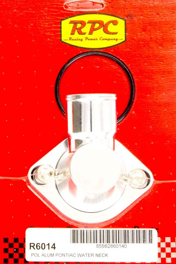 ALUM PONTIAC SWIVEL THERMSTAT NECK, POLISH