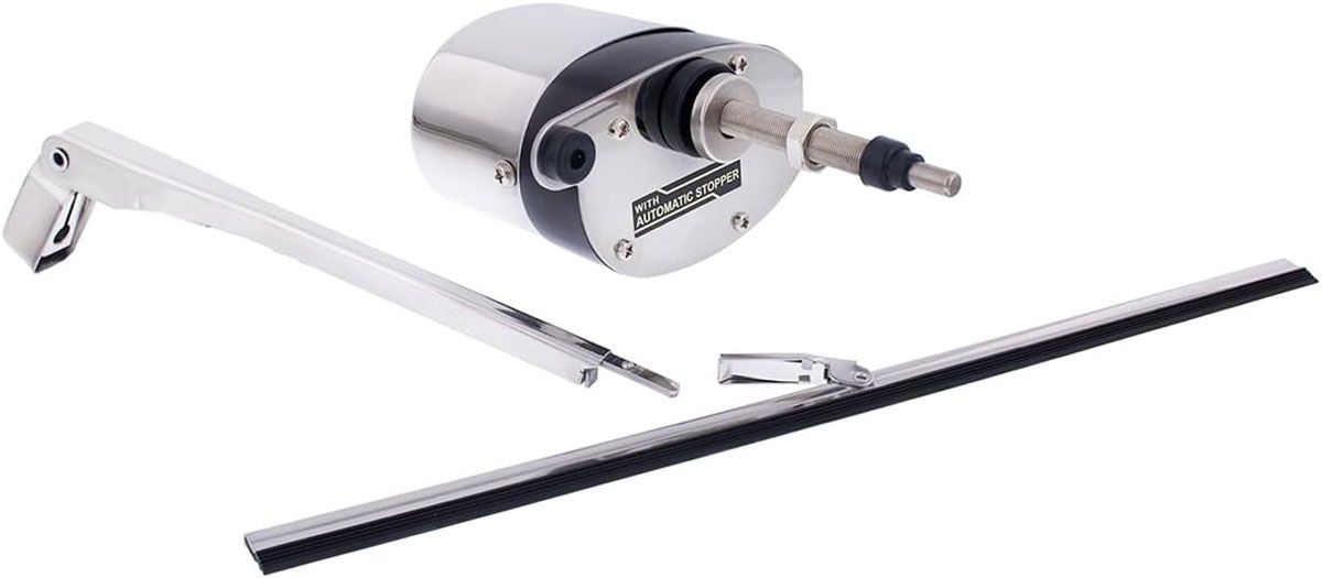 STAINLESS STEEL ELEC WIPER MOTOR KIT ARM & BLADE