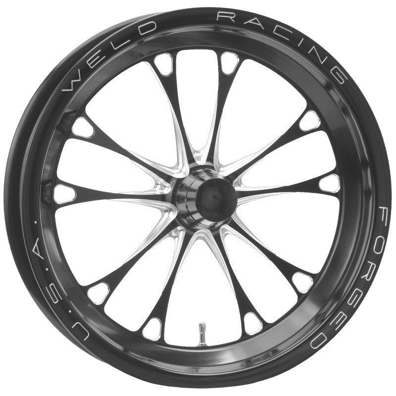 WE84B-17001 Weld Racing V Series 1 Piece 17x3.5" Black1.75 Bs, Strange Spindle Mount