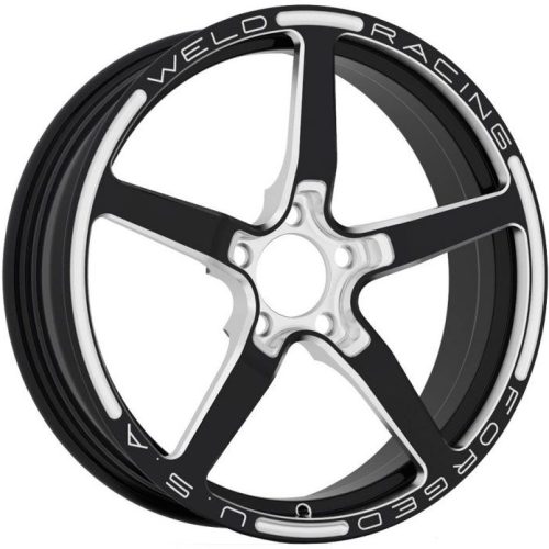 ALUMASTAR 17×4.5 1 PIECE FRONT2.25″ B/S 5×120, BLACK