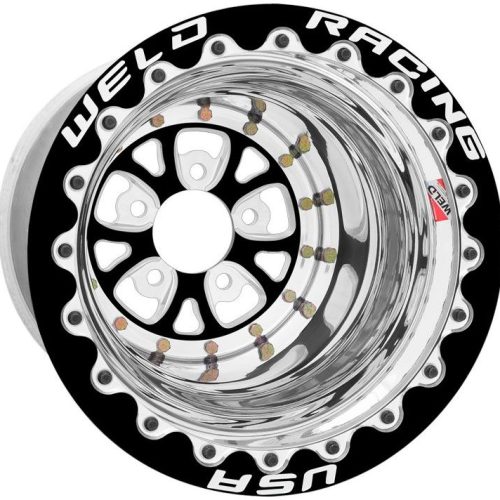 V-SERIES 15×8″ BLK CENTRE SBL 5×4.50″, 3.0″ B/S, BLACK ULTRA
