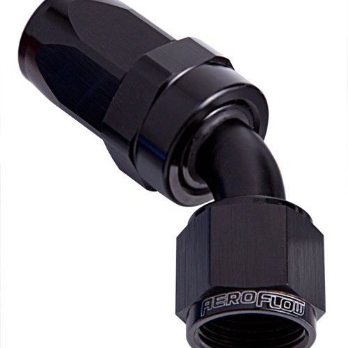 -4AN TAPER SERIES 45 DEGREE HOSE END BLACK