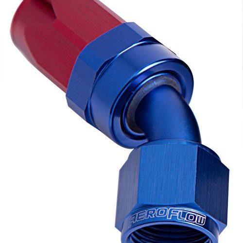 -16AN TAPER SERIES 45 DEGREE HOSE END BLUE