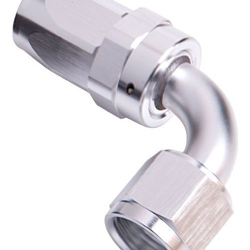 AF103-20S Aeroflow  20 An Taper Series 90 Degree Hose End Silver